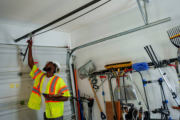 Professional Garage Door Panel Replacement technician working in Byram, CT